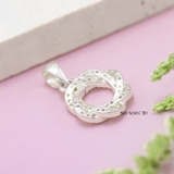 Mặt Dây Chuyền Bạc Nữ S990 Hình 2 Sợi Dây Xoắn Đính Đá M2409220003