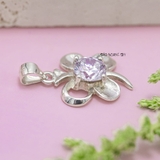 Mặt Dây Chuyền Bạc Nữ S925 Cánh Bướm Trơn Đá 7 Ly M2409230023