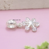 Mặt Dây Chuyền Bạc Nữ Hình 6 Cánh Hoa Đính Đá