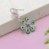 Mặt Dây Chuyền Bạc Nữ Hình 6 Cánh Hoa Đính Đá