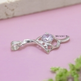 Mặt Dây Chuyền Bạc Nữ S925 Thiết Kế Đơn Giản Đính Đá Lấp Lánh M2409210005