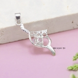 Mặt Dây Chuyền Bạc Nữ S925 Thiết Kế Đơn Giản Đính Đá Lấp Lánh M2409210005