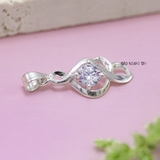 Mặt Dây Chuyền Bạc Nữ S925 Thiết Kế Đơn Giản Đính Đá Lấp Lánh M2409210002