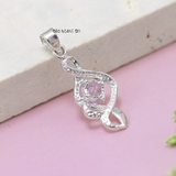 Mặt Dây Chuyền Bạc Nữ S925 Thiết Kế Đơn Giản Đính Đá Lấp Lánh M2409210002