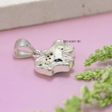 Mặt Dây Chuyền Bạc Trẻ Em Hình Chú Chói Đá Trái Tim Xanh M2409270052