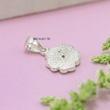 Mặt Dây Chuyền Bạc Trẻ Em S925 Thiết Kế Hình Cỏ 4 Lá Màu Xanh May Mắn M2409210006