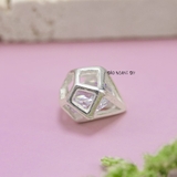 Mặt Dây Chuyền Bạc Nữ Hình Viên Kim Cương Đá Trắng M2409230059