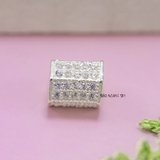 Mặt Dây Chuyền Bạc Nữ Hình Trụ Đá Nhỏ Lấp Lánh M2409230054