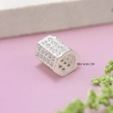 Mặt Dây Chuyền Bạc Nữ Hình Trụ Đá Nhỏ Lấp Lánh M2409230054