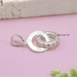 Mặt Dây Chuyền Bạc Nữ S925 Cartier Love Mặt Lồng Đính Đá M2409210022