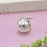 Mặt Dây Chuyền Bạc Nữ Hình Tròn Trơn Phay Hoa Nhỏ Tinh Tế M2409230055