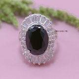 Nhẫn Bạc Nữ Phong Thủy Đá Đen N2409040116