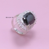 Nhẫn Bạc Nữ Phong Thủy Đá Đen N2409040116