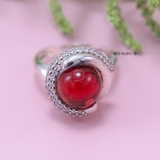 Nhẫn Bạc Nữ Phong Thủy Đá Đỏ N2409040103