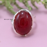 Nhẫn Bạc Nữ Phong Thủy Đá Đỏ N2409040101
