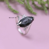 Nhẫn Bạc Nữ Phong Thủy Đá Đen N2409060012