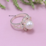 Nhẫn Bạc Nữ Ngọc Trai Hình Bông Hoa N2409060067