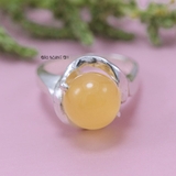Nhẫn Bạc Nữ Phong Thủy Đá Vàng N2409060034
