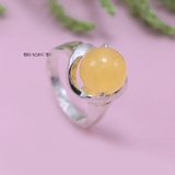 Nhẫn Bạc Nữ Phong Thủy Đá Vàng N2409060034