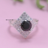 Nhẫn Bạc Nữ Phong Thủy Đá Đen N2409040119