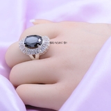 Nhẫn Bạc Nữ Phong Thủy Đá Đen N2409040116