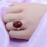 Nhẫn Bạc Nữ Phong Thủy Đá Đỏ N2409040101