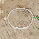 Vòng tay bạc nữ mặt vòng được thiết kế dẫy chữ X đính đá V2409050028