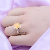 Nhẫn Bạc Nữ Phong Thủy Đá Vàng N2409060034