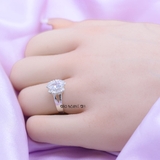 Nhẫn Bạc Nữ Phong Thủy Đá Trắng N2409060020