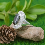 Nhẫn Bạc Nữ Phong Thủy Đá Đen N2409040116