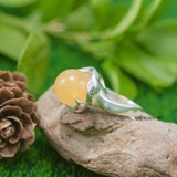 Nhẫn Bạc Nữ Phong Thủy Đá Vàng N2409060034