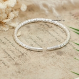 Vòng tay bạc nữ thiết kế xoắn thừng vô cùng độc đáo V2409090017