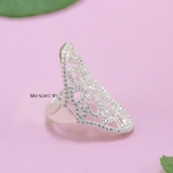 Nhẫn Bạc Nữ Thiết Kế Đính Đá Tỉ Mỉ Tinh Tế N2409020126
