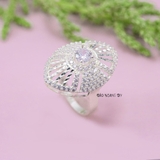 Nhẫn Bạc Nữ Thiết Kế Hình Chiếc Lá Đính Đá Sang Trọng  N2409020114