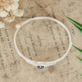 Vòng tay bạc nữ mặt vòng hình hoa cánh quạt đính đá trắng nhuỵ hoa đính đá đen V2409050041