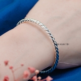 Vòng tay bạc nữ thiết kế xoắn thừng vô cùng độc đáo V2409090017