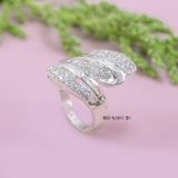 Nhẫn Bạc Nữ Bản To Thiết Kế Đính Đá Sang Trọng  N2409020119