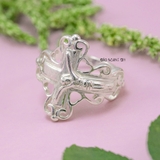 Nhẫn Bạc Nữ Thiết Kế Hình Thánh Giá