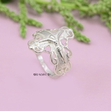 Nhẫn Bạc Nữ Thiết Kế Hình Thánh Giá