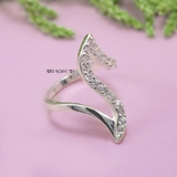 Nhẫn Bạc Nữ Thiết Kế Đính Đá Tỉ Mỉ Tinh Tế N2409020123