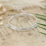 Vòng tay bạc nữ mặt vòng thiết kế hình rồng phượng V2409130011