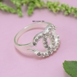 Nhẫn Bạc Nữ Thiết Kế Chữ X Đính Đá Sang Trọng  N2409020049