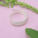 Nhẫn Bạc Nữ Trơn Đính Đá N2408270010