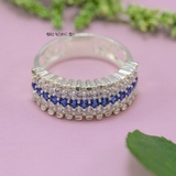 Nhẫn Bạc Nữ Trơn Thiết Kế Đính Đá N2408260043