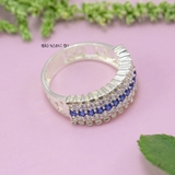 Nhẫn Bạc Nữ Trơn Thiết Kế Đính Đá N2408260043