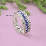 Nhẫn Bạc Nữ Trơn Thiết Kế Đính Đá N2408260043