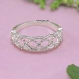 Nhẫn Bạc Nữ Trơn Đính Đá N2408270001