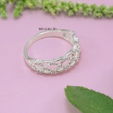 Nhẫn Bạc Nữ Trơn Đính Đá N2408270001