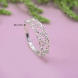 Nhẫn Bạc Nữ Trơn Đính Đá N2408270001