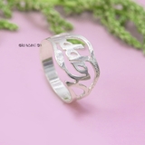 Nhẫn Bạc Nữ Thiết Kế Khắc Chữ Happy N2409020128